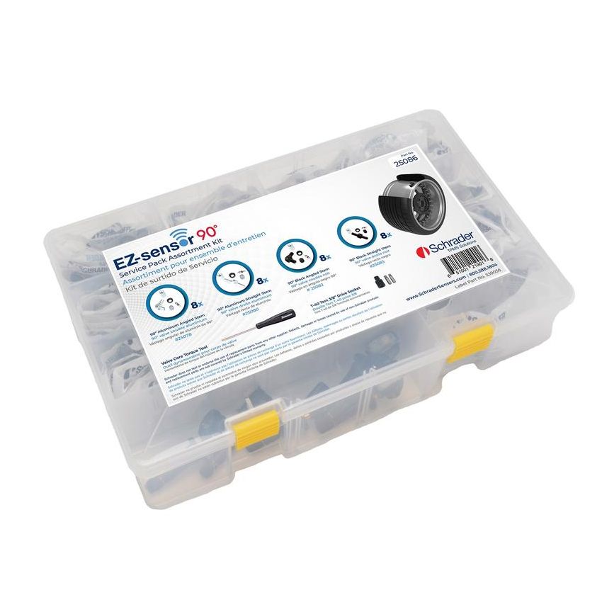 SCHRADER VALVES 25086 90 Degree EZ-sensor Service Pk Assortment