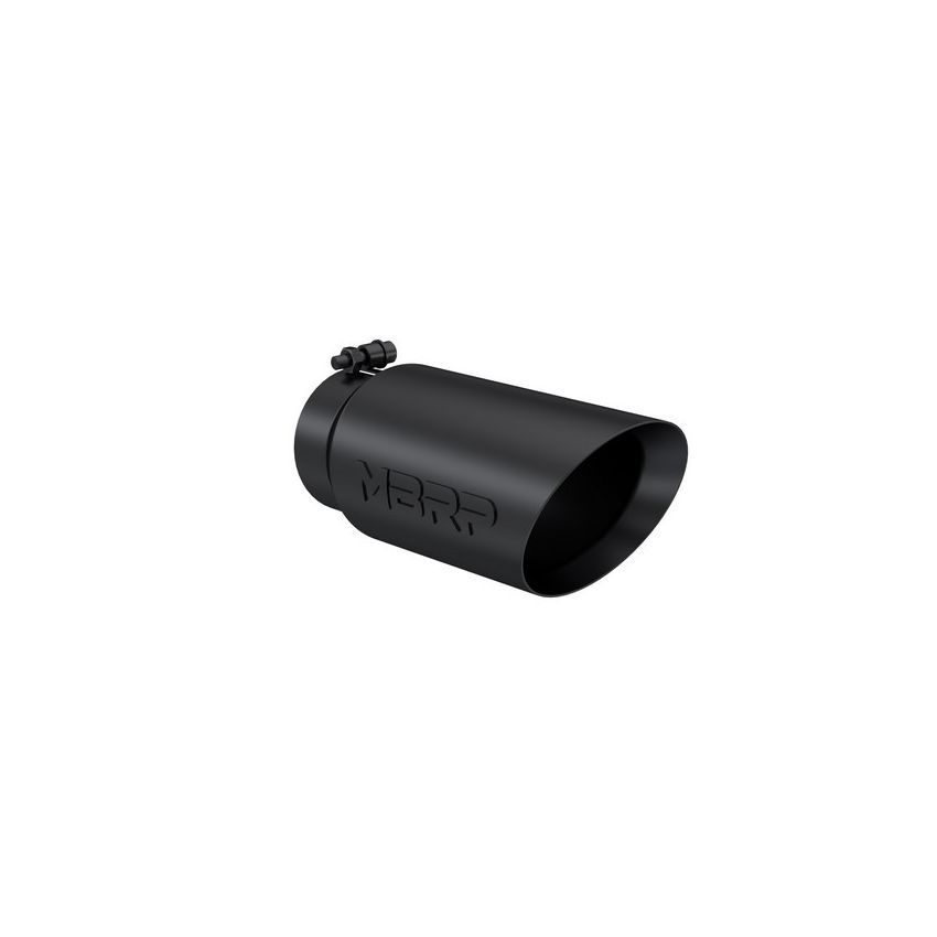 MBRP Exhaust T5053BLK Tip; 5in. O.D.; Dual Wall Angled; 4in. inlet 12in. Length; BLK