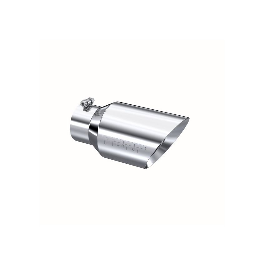 MBRP Exhaust T5072 Tip; 6in. O.D. Dual Wall Angled 4in. inlet 12in. length; T304.