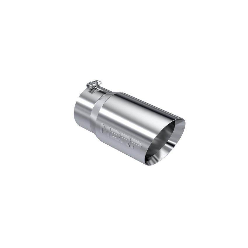 MBRP Exhaust T5074 Tip; 6in. O.D. Dual Wall Angled 5in. inlet 12in. length; T304.