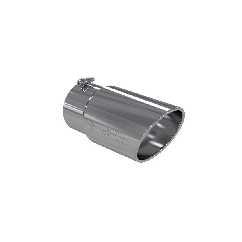MBRP Exhaust T5075 Tip; 6in. O.D. Angled Rolled End 5in. inlet 12in. length; T304.