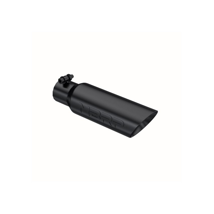 MBRP Exhaust T5106BLK Tip; 3in. O.D. Dual Wall Angled 2in. inlet 12in. Length; BLK