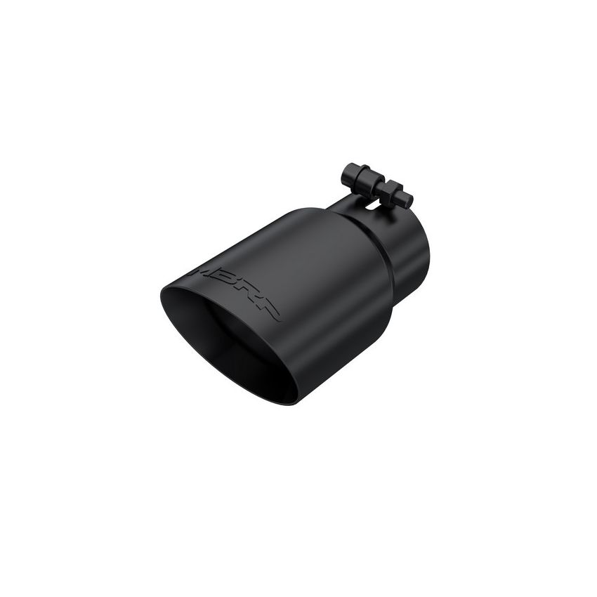 MBRP Exhaust T5122BLK Tip; 4in. O.D.; Dual Wall Angled; 3in. inlet; 8in. Length.
