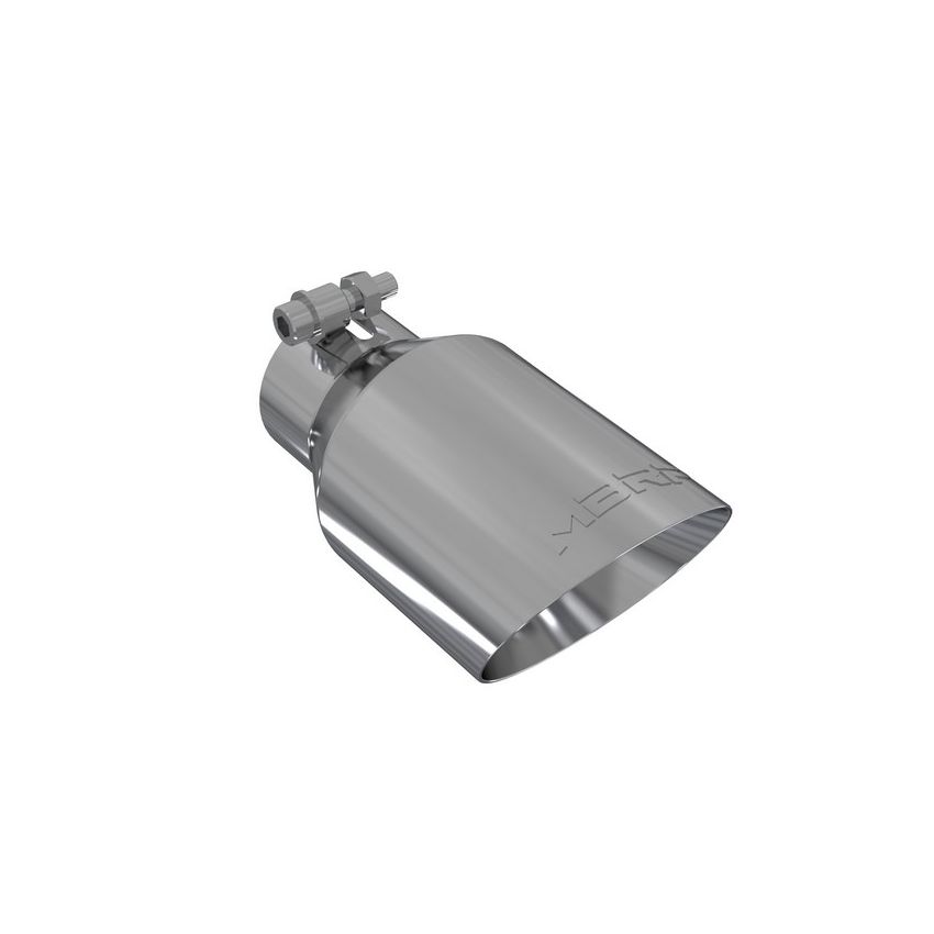 MBRP Exhaust T5123 Tip; 4in. O.D.; Dual Wall Angled; 2in. inlet; 8in. length; T304.
