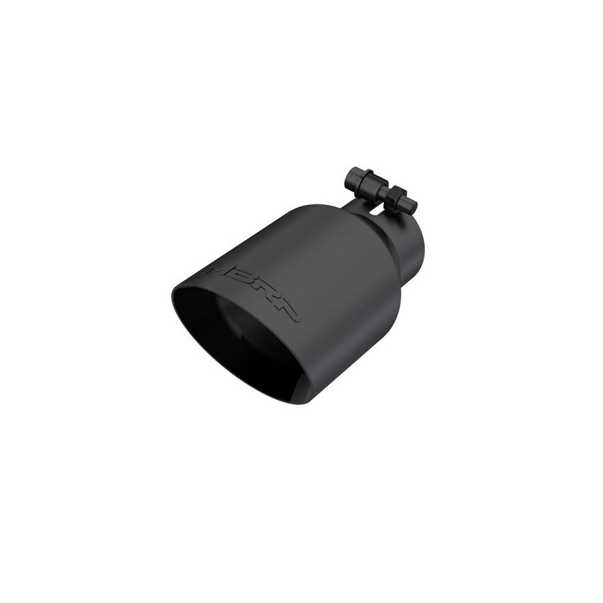 MBRP Exhaust T5123BLK Tip; 4in. O.D.; Dual Wall Angled; 2in. inlet; 8in. length; BLK.