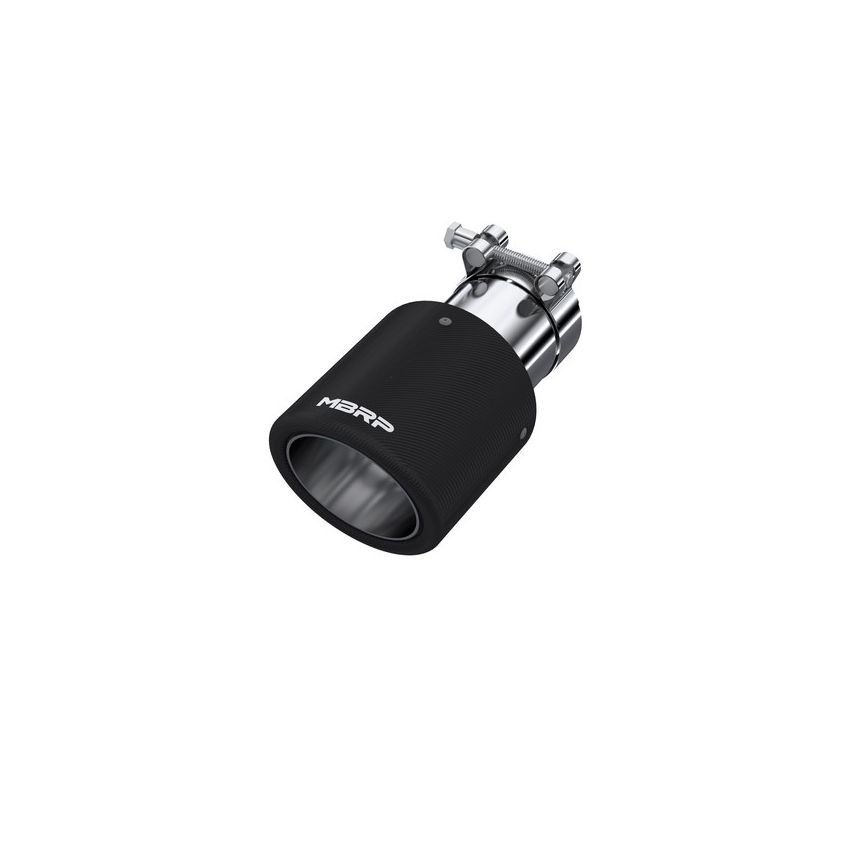 MBRP Exhaust T5123CF Tip; 4in. O.D.; Dual Wall Angled; 2in. inlet; 7.7in. length; CF.