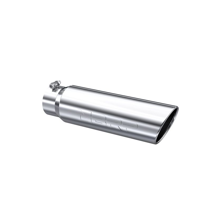 MBRP Exhaust T5124 Tip; 5in. O.D.; Angled Rolled End; T304 Stainless Steel.