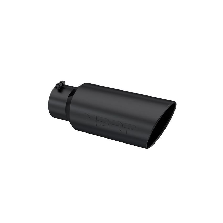 MBRP Exhaust T5127BLK Tip; 7in. O.D.; Rolled End; 5in. inlet 18in. in length; BLK.