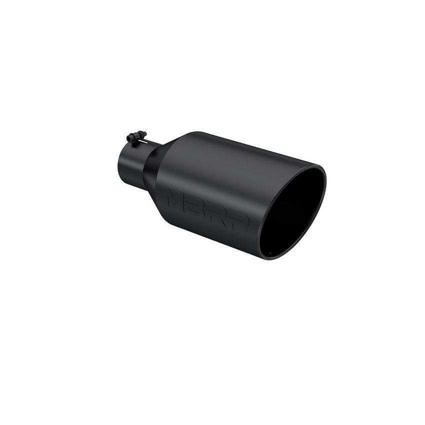 MBRP Exhaust T5128BLK Tip; 8in. O.D.; Rolled End; 4in. inlet 18in. in length; BLK.