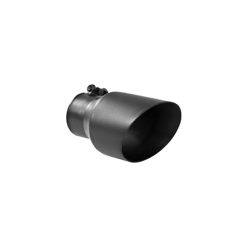 MBRP Exhaust T5151BLK Tip; 4.5in OD; 3in Inlet; 7.7in Length; Angled; BLK