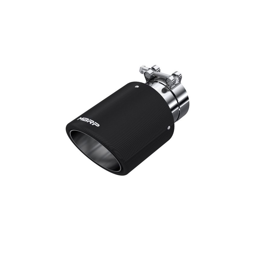 MBRP Exhaust T5151CF Tip; 4.5in OD; 3in Inlet; 7.7in Length; Angled; CF