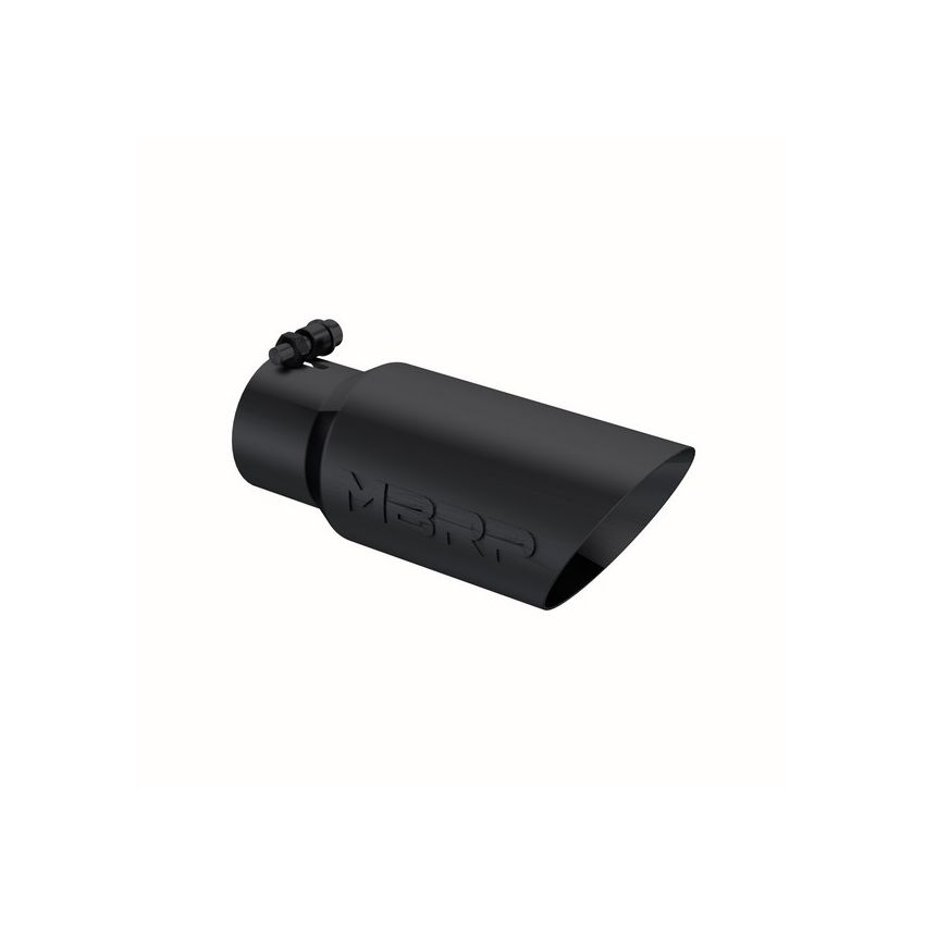 MBRP Exhaust T5156BLK Tip; 4in. O.D.; Dual Wall Angled; 3in. inlet; 10in. length; BLK