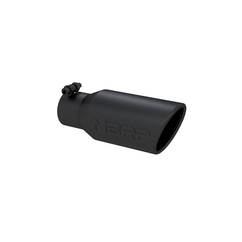MBRP Exhaust T5157BLK Tip; 4in. O.D. Angled Rolled End 2 3/4in. inlet 10in. length; BLK.