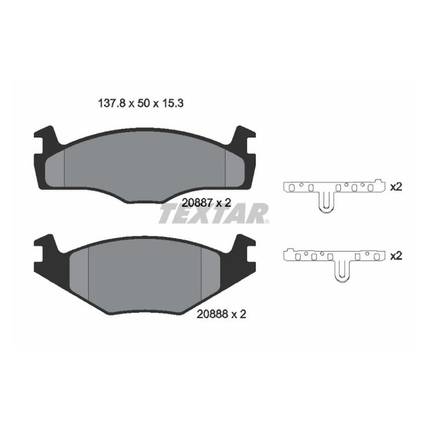 TEXTAR 2088707 Brake Pad Set
