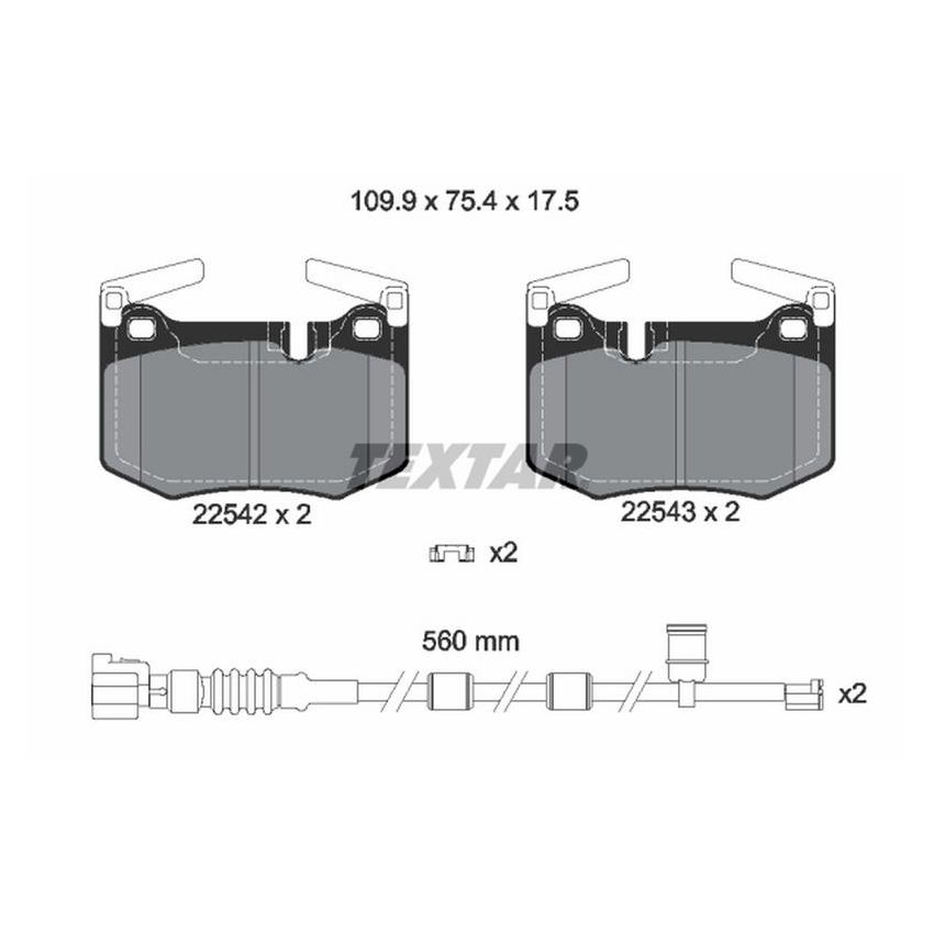 TEXTAR 2254201 Brake Pad Set