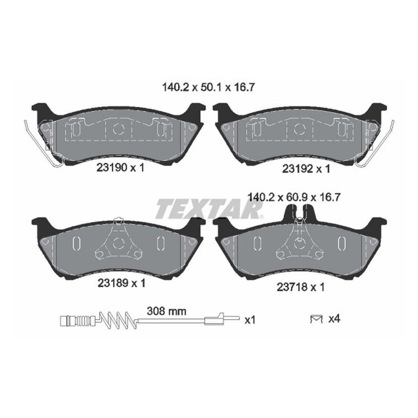 TEXTAR 2319002 Brake Pad Set