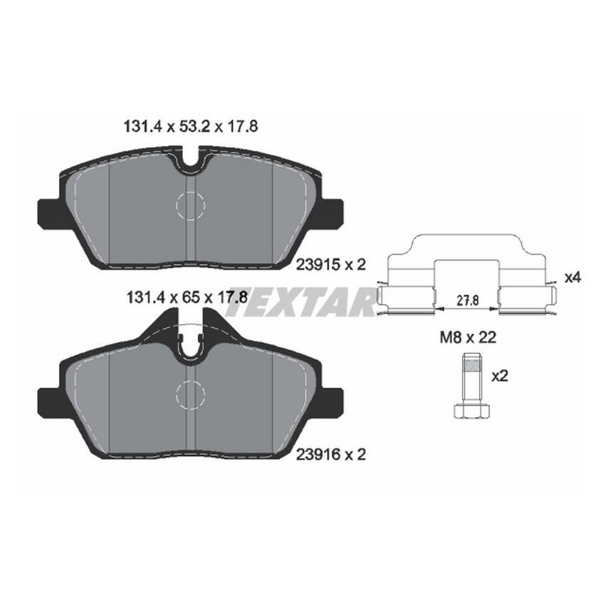 TEXTAR 2391503 Brake Pad Set