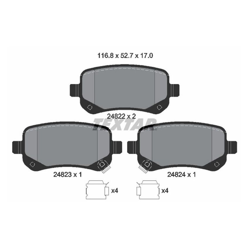 TEXTAR 2482201 Brake Pad Set