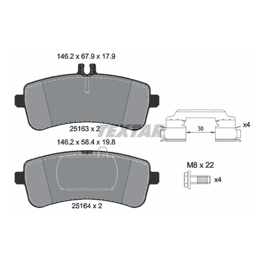 TEXTAR 2516301 Brake Pad Set