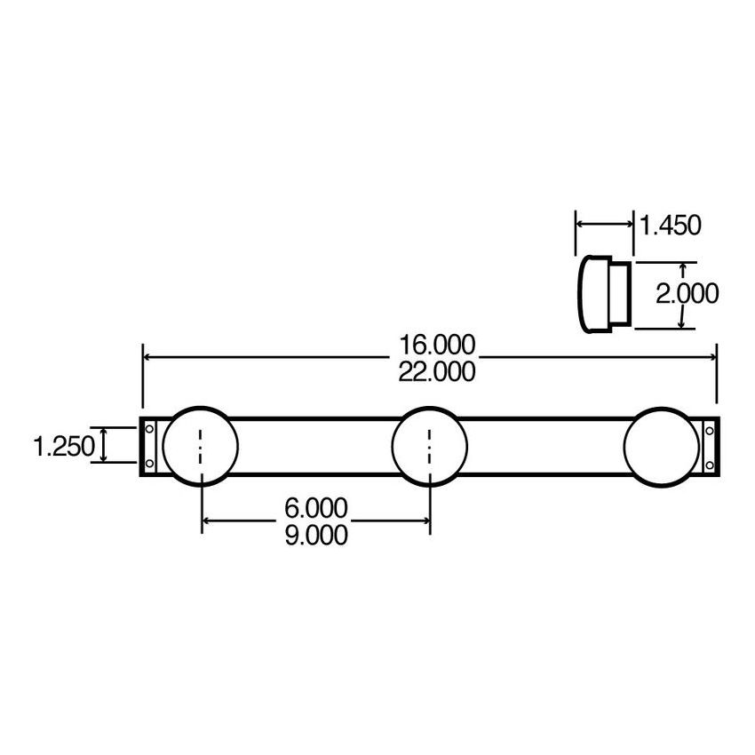 TRUCK-LITE 10744R3 10 Series, Incandescent, 2.5