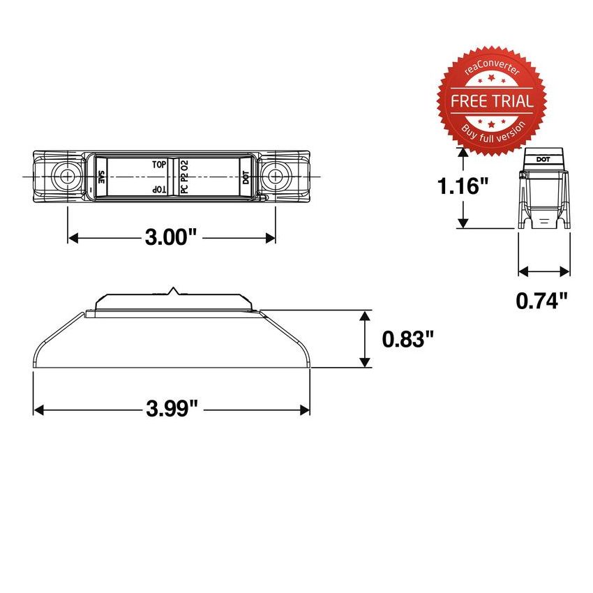 TRUCK-LITE 35034R 35 Series, LED, 1