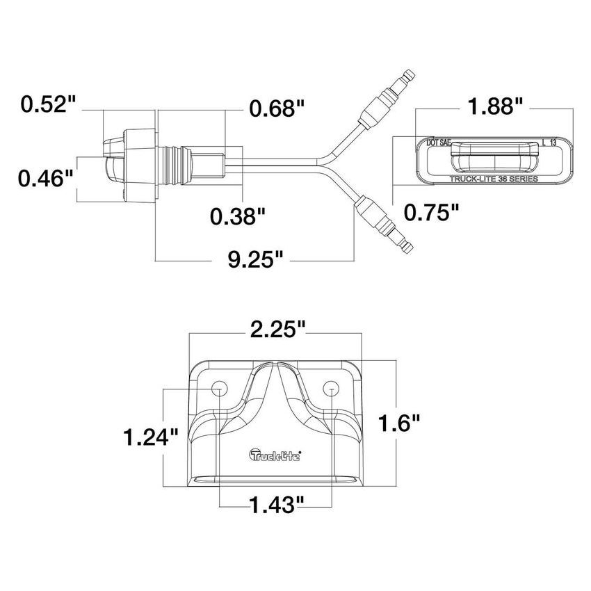 TRUCK-LITE 36042C 36 Series, LED, 1