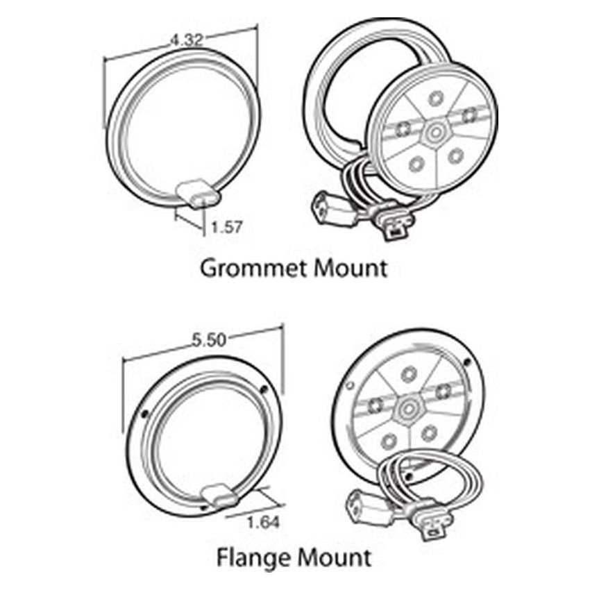 TRUCK-LITE 44349C Super 44, LED, 4
