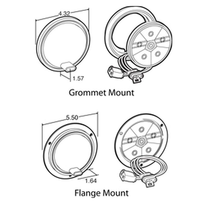 TRUCK-LITE 44350C Super 44, LED, 4