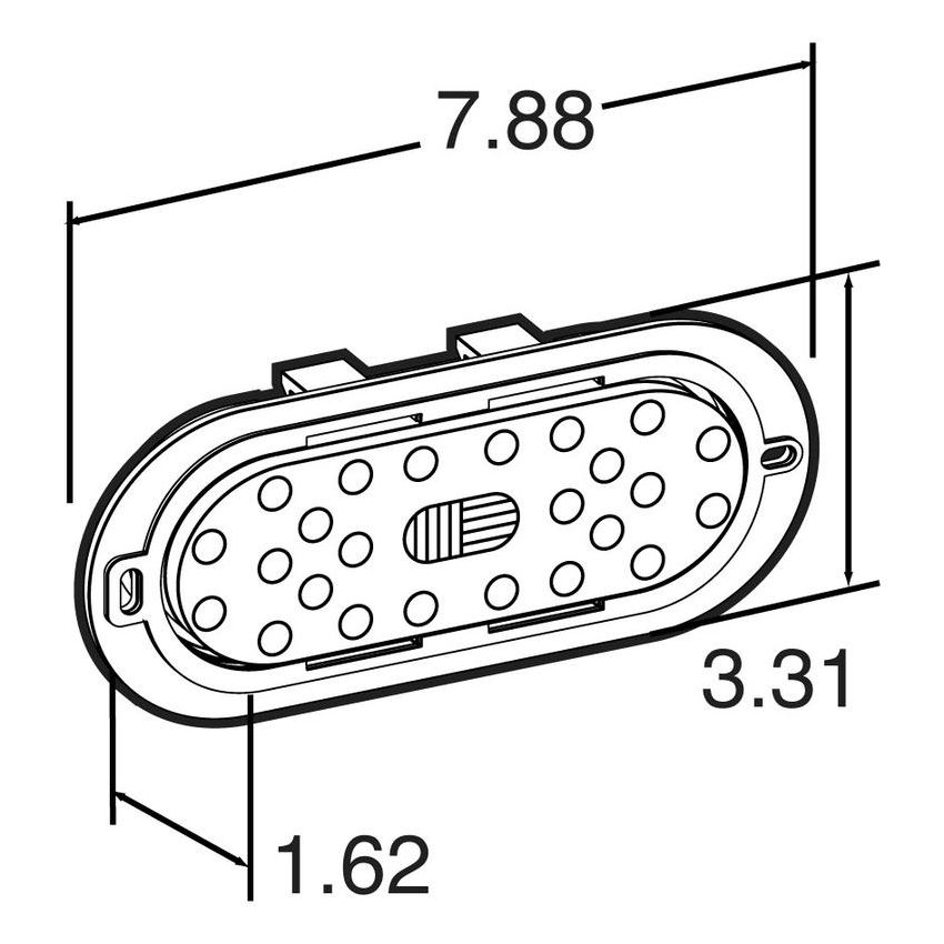 TRUCK-LITE 60266R 60 Series, LED, 2