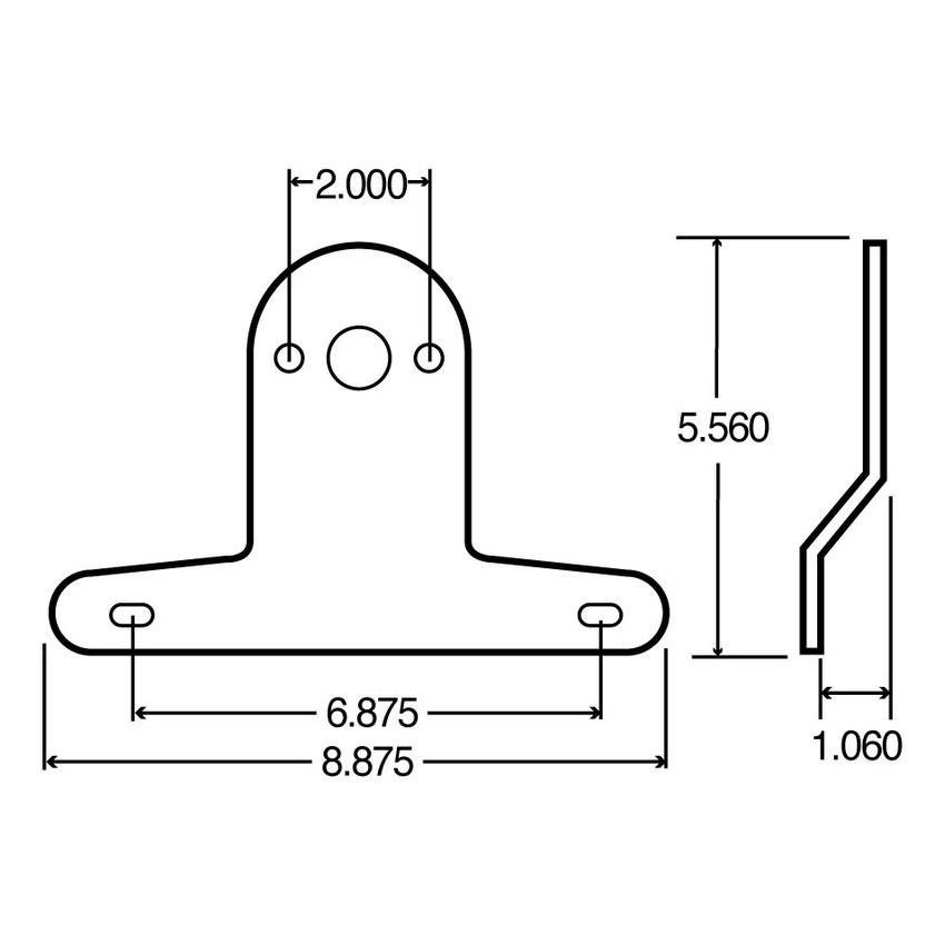 TRUCK-LITE 80720 Truck-Lite, -, Black, Plastic, 2 Screw Bracket Mount