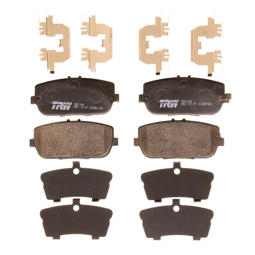 TRW PARTS TRH1180 TRW PREMIUM BRAKING - METALLIC BRAKE PAD SET - TRH1180