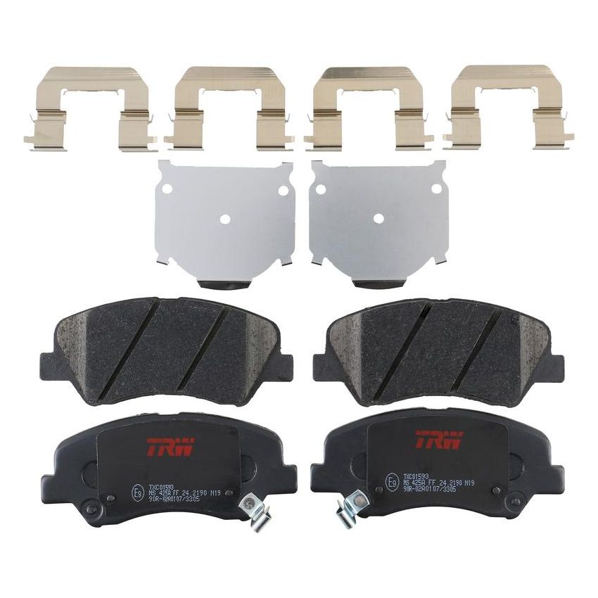 TRW PARTS TXC1593 TRW PREMIUM BRAKING - CERAMIC BRAKE PAD SET - TXC1593