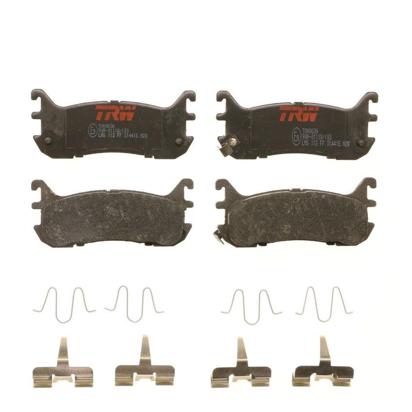 TRW PARTS TXH0636 TRW PREMIUM BRAKING - METALLIC BRAKE PAD SET - TXH0636