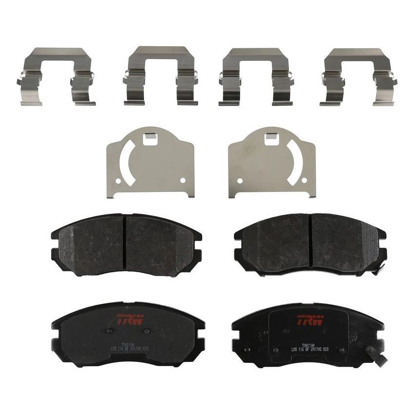 TRW PARTS TXH1104 TRW PREMIUM BRAKING - METALLIC BRAKE PAD SET - TXH1104