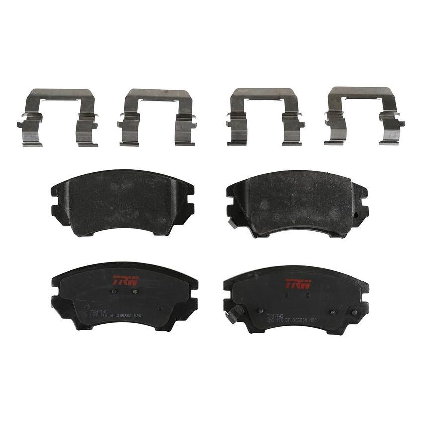 TRW PARTS TXH1745 TRW PREMIUM BRAKING - METALLIC BRAKE PAD SET - TXH1745