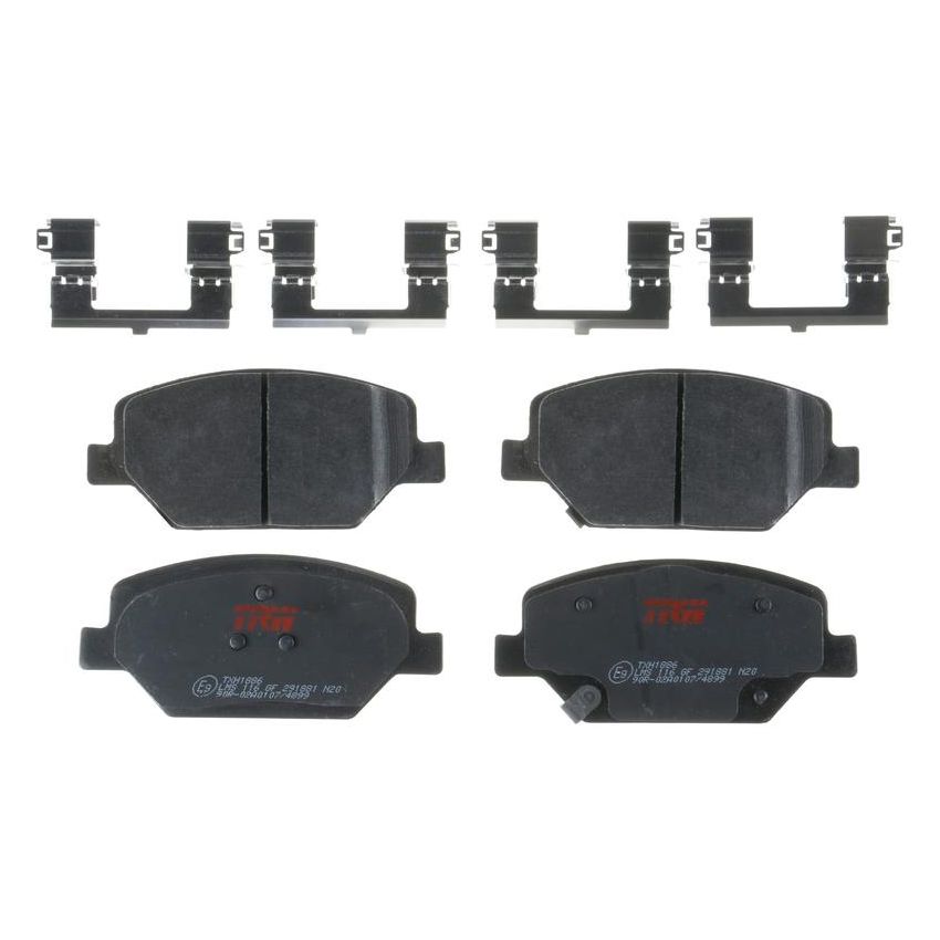 TRW PARTS TXH1886 TRW PREMIUM BRAKING - METALLIC BRAKE PAD SET - TXH1886
