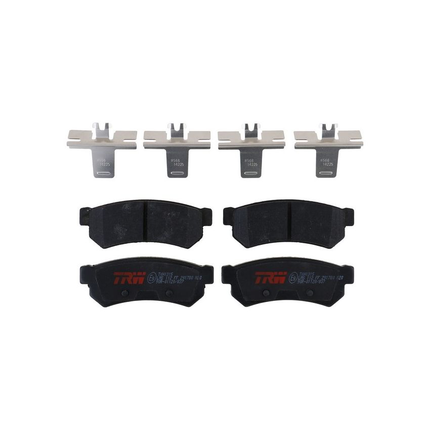 TRW PARTS TXH1315 TRW PREMIUM BRAKING - METALLIC BRAKE PAD SET - TXH1315