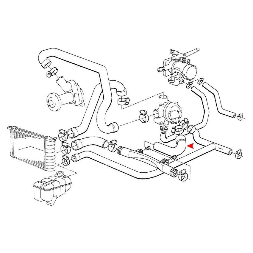 URO Parts 11531718982 Coolant Hose
