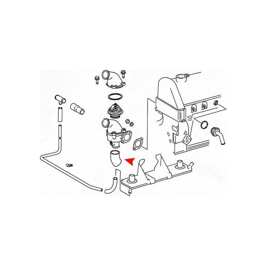 URO Parts 1272030082 Water Pump Bypass Hose