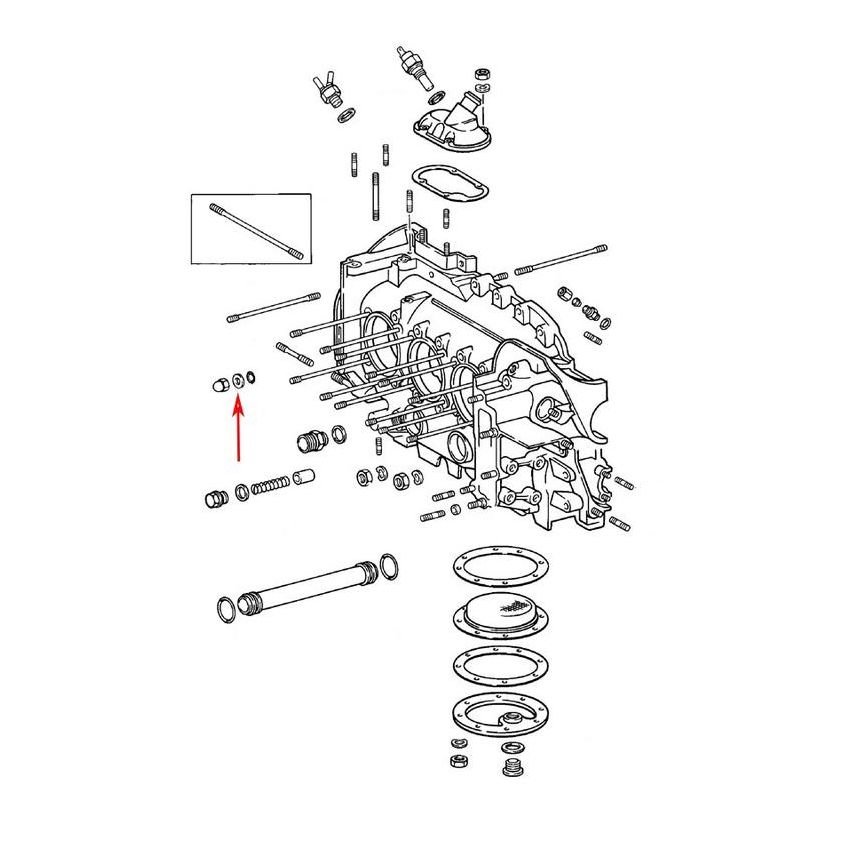 URO Parts 90110116102 Engine Case Washer w/ Chamfer
