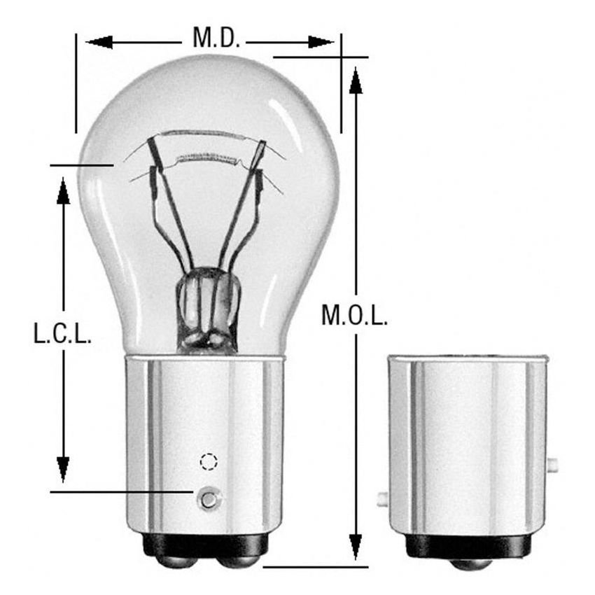 WAGNER LIGHTING BP1157LL Long Life Multi-Purpose Light Bulb Card of 2