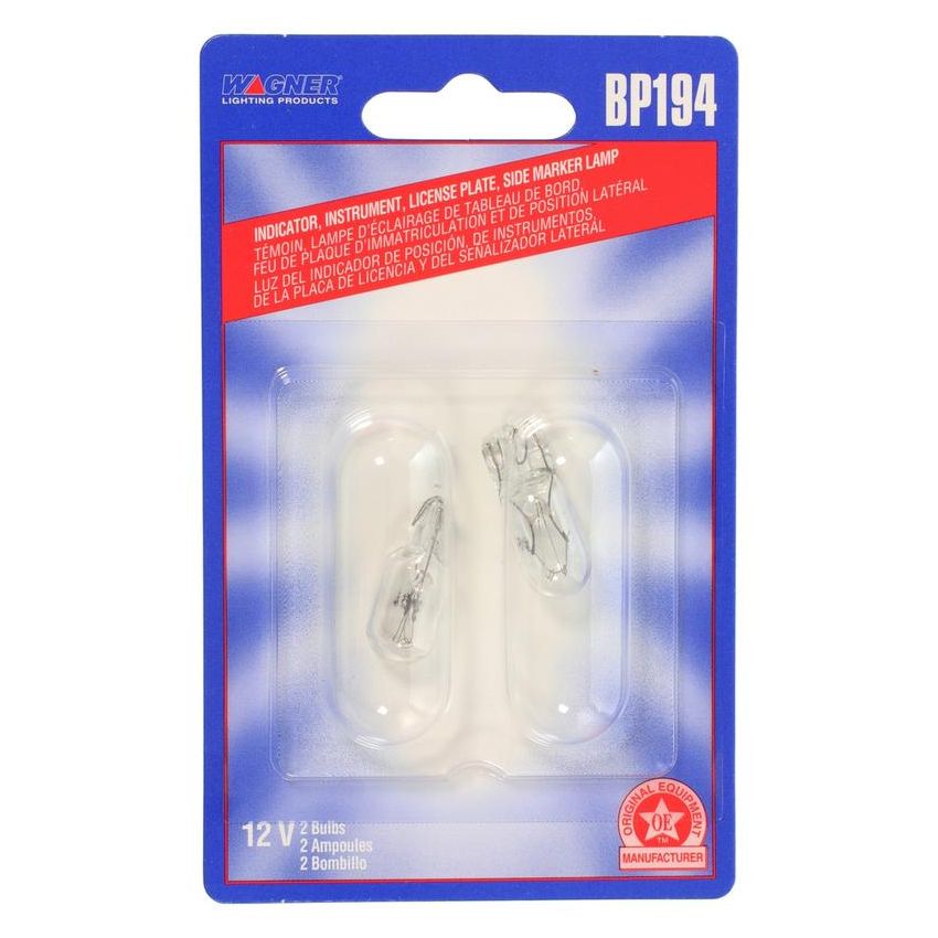 WAGNER LIGHTING BP194 Standard Multi-Purpose Light Bulb Card of 2