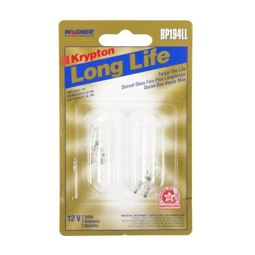 WAGNER LIGHTING BP194LL Long Life Multi-Purpose Light Bulb Card of 2