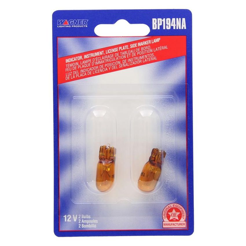 WAGNER LIGHTING BP194NA Standard Multi-Purpose Light Bulb Card of 2