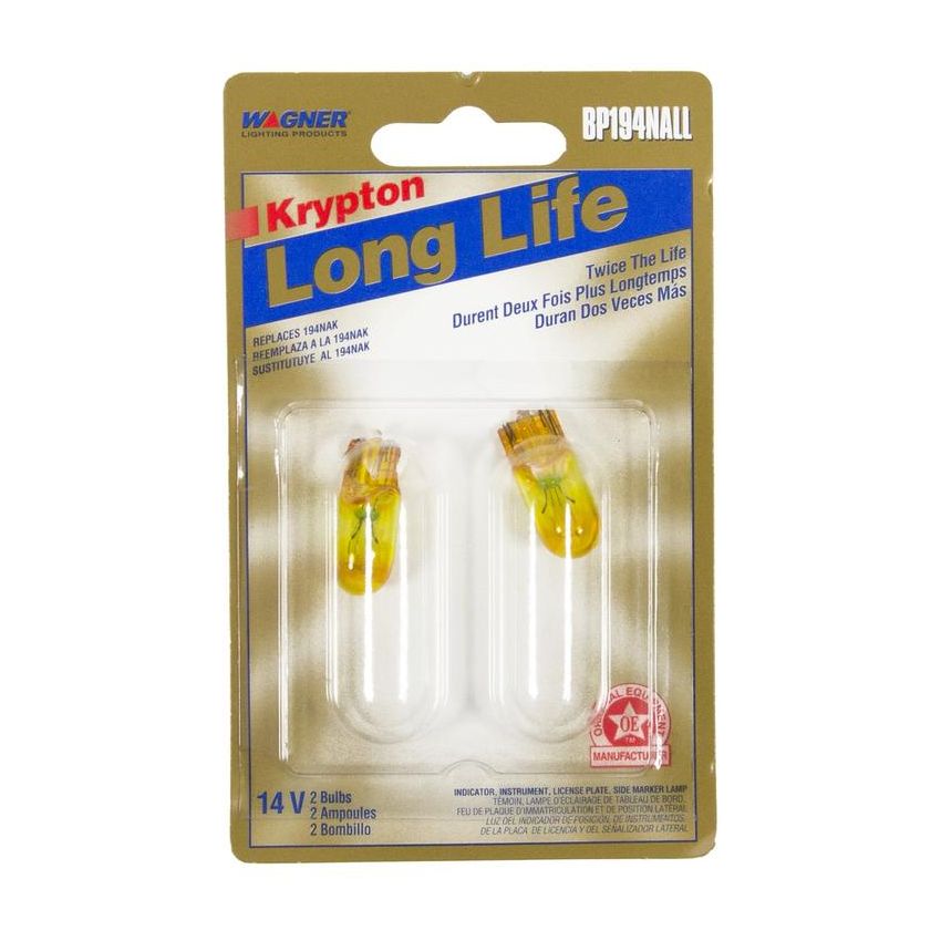 WAGNER LIGHTING BP194NALL Long Life Multi-Purpose Light Bulb Card of 2