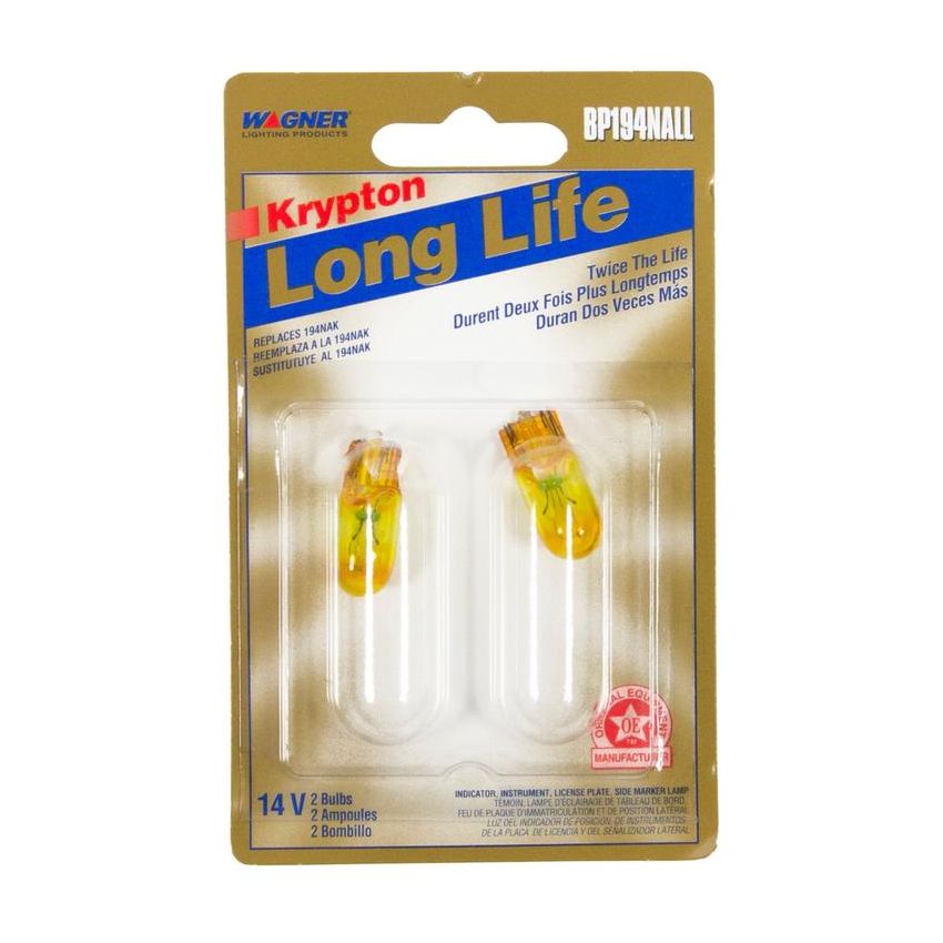 WAGNER LIGHTING BP194NALL Long Life Multi-Purpose Light Bulb Card of 2