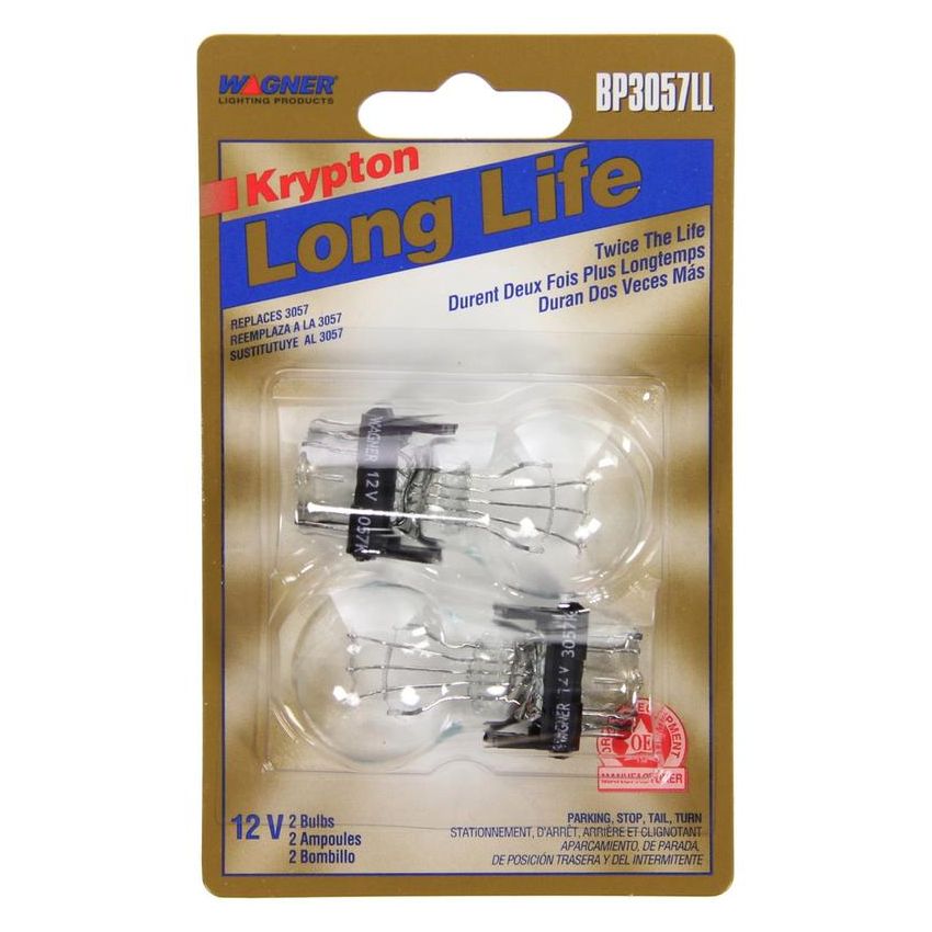WAGNER LIGHTING BP3057LL Long Life Multi-Purpose Light Bulb Card of 2
