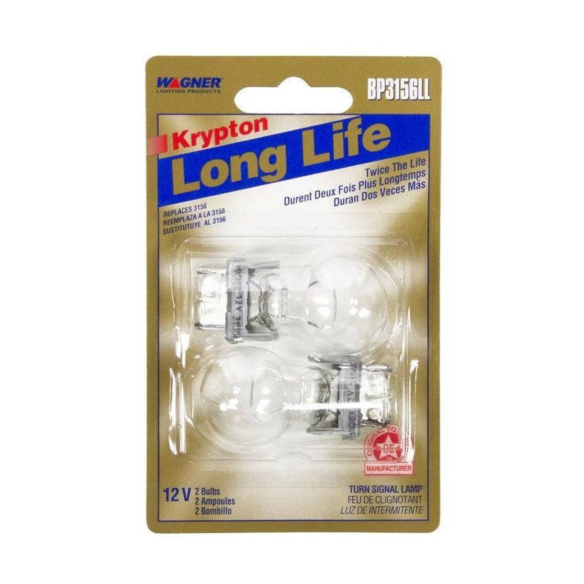 WAGNER LIGHTING BP3156LL Long Life Multi-Purpose Light Bulb Card of 2
