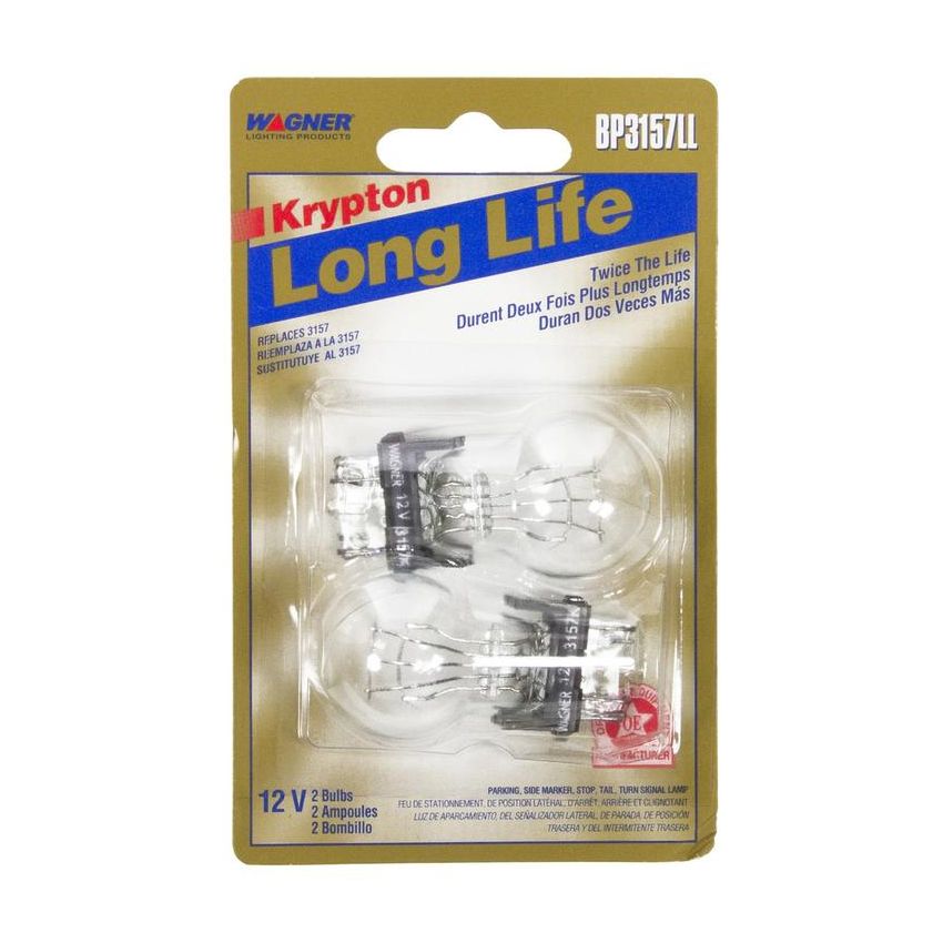 WAGNER LIGHTING BP3157LL Long Life Multi-Purpose Light Bulb Card of 2