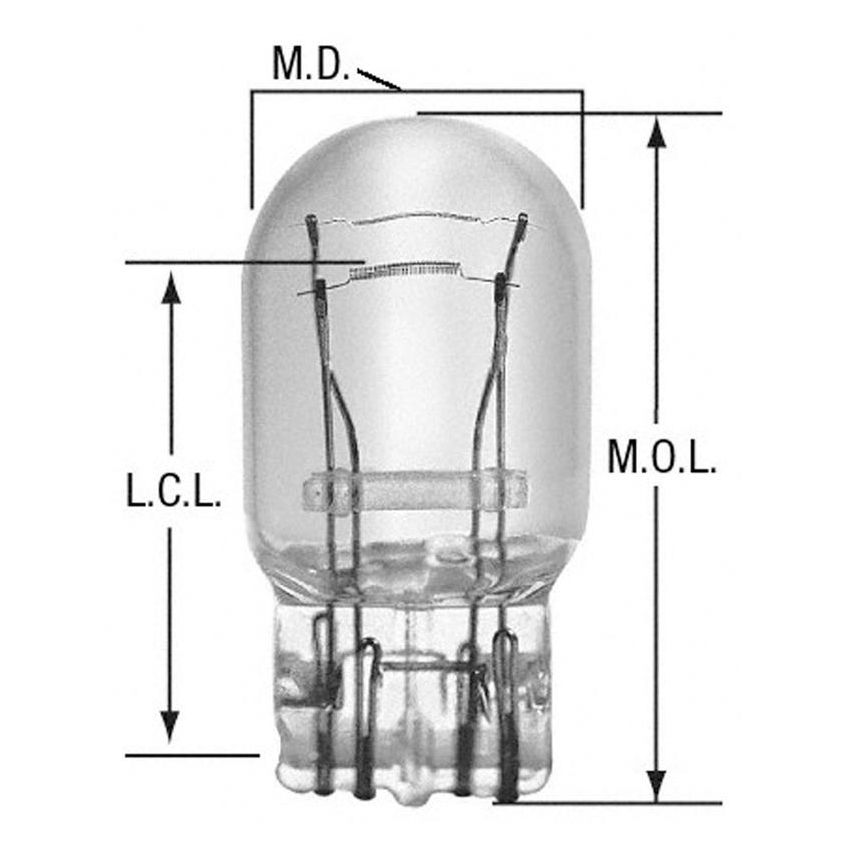 WAGNER LIGHTING BP7443 Standard Multi-Purpose Light Bulb Card of 1